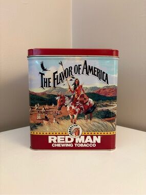 Vintage 1991 Red Man Chewing Tobacco Limited Edition Advertising Tin Box